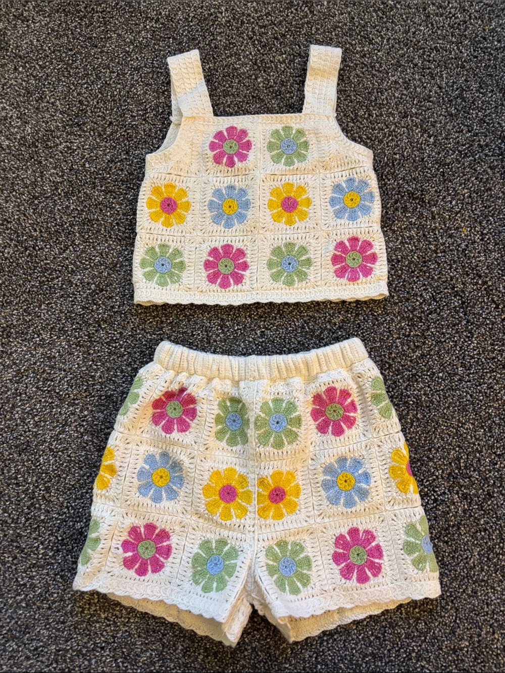 2T Crochet Floral Two-Piece